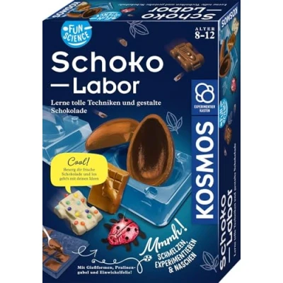 Abbildung von KOSMOS 654283 Fun Science Schoko Labor, Experimentier Set für Kinder ab 8 12 Jahre, Schokolade selber Formen, Süßigkeiten und Geschenke Machen