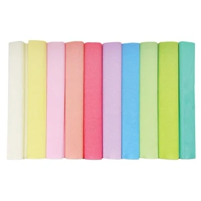 Abbildung von Interdruk Krepppapierrollen 10er Pack 25 x 200 cm 10 Pastell Farben