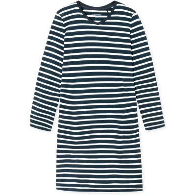 Abbildung von Schiesser Langarm 95CM Casual Essentials Nachthemd, Damen, Größe: 38, Nachtblau
