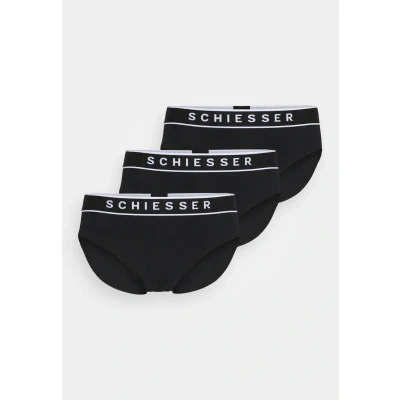 Abbildung von Schiesser 3PACK Slip, Herren, Größe: Medium, Schwarz