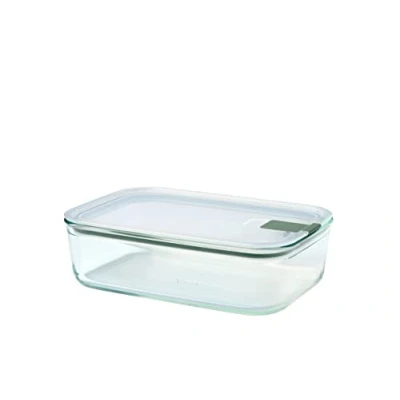 Abbildung von Mepal Frischhaltedose Glas EasyClip Glasschüssel mit Deckel &amp; Klickverschluss Geeignet für Mikrowelle, Dampfgarer, Ofen Gefrierschrank Luftdicht auslaufsicher 1500 ml Nordic sage