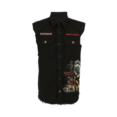 Abbildung von Brandit Herren Iron Maiden Vintage Shirt Sleeveless NOTB Hemd, Black, 3XL