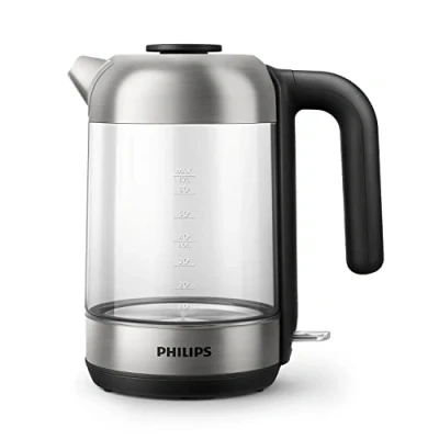 Abbildung von Philips 5000 Series Wasserkocher 1,7L, Blaues Sensorlicht, 360 Basis, Mikro Sieb Filter, Flaches Heizelement, Abnehmbarer Deckel, Schnelles Aufkochen, Energiesparend, Sicheres Design (HD9339/80)