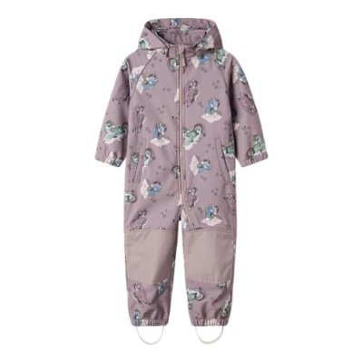 Abbildung von Name it NMFALFA08 Regenanzug für Kinder, Größe: 80, Purple dove