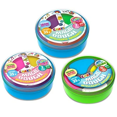 Abbildung von MAGIC DOUGH Twist 3er Set Intelligente Knete 3x 35g Knetmasse Dosen , Kinderknete Magische ab 2 jahre