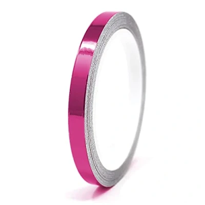 Abbildung von Finest Folia 8,5 Meter Glanz Zierstreifen Auto Motorrad Boot Modellbau Silber Chrom Dekorstreifen Seitenstreifen Klebestreifen (Chrom Pink, 7mm Breite)