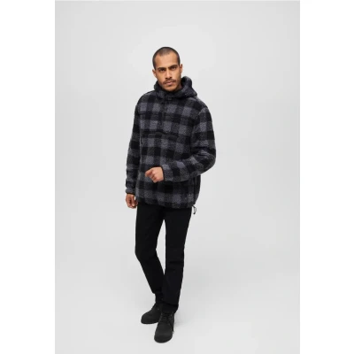 Abbildung von Brandit Fleecepullover, Herren, Größe: Large, Black/grey