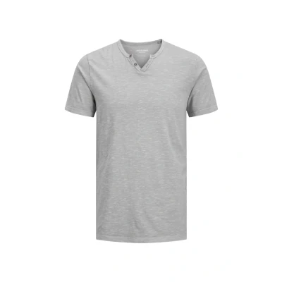 Abbildung von JACK &amp; JONES Herren Jjesplit Neck Tee Noos T Shirt, Ultimate Grey, L EU