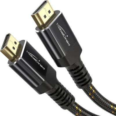 Abbildung von KabelDirekt 8K/4K HDMI 2.1 Kabel 1,5 m bruchfeste Metallstecker und Braiding Ummantelung (8K@60Hz, Ultra High Speed/48G, neuester Standard, optimal für PS5/Xbox, Monitor/TV/Beamer, schwarz)
