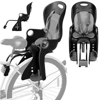 Abbildung von Campela Kinderfahrradsitz für Gepäckträger fahrradsitz Kinder hinten, kindersitz Fahrrad, Modell CA0060GRY