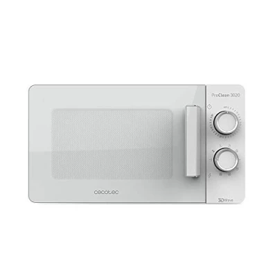 Abbildung von Cecotec Mikrowelle ProClean 3020, 20 Liter Kapazität, Ready2Clean Beschichtung, 700 Watt Leistung, 6 Funktionsstufen, 30 Minuten Timer, Auftauhmodus, Weiß
