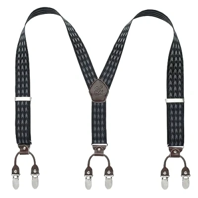 Abbildung von KANGDAI Herren Hosenträger 6 Clips Heavy Duty Men Braces Y Zurück 20 Farben Durable Elastic Verstellbare Starke Metall