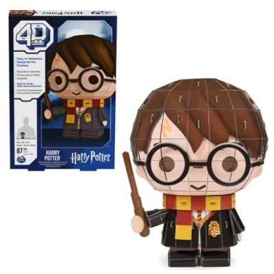 Abbildung von 4D Build Harry Potter 3D Puzzle des beliebten Filmheldens aus hochwertigem Karton, 87 Teile, für Fans der magischen Abenteuerserie ab 12 Jahren