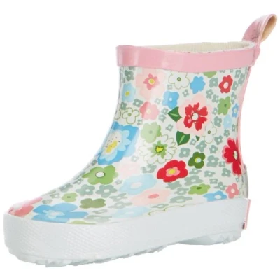 Abbildung von Playshoes Unisex Kinder Gummistiefel Halbschaft Regenstiefel, Blumen, 23 EU