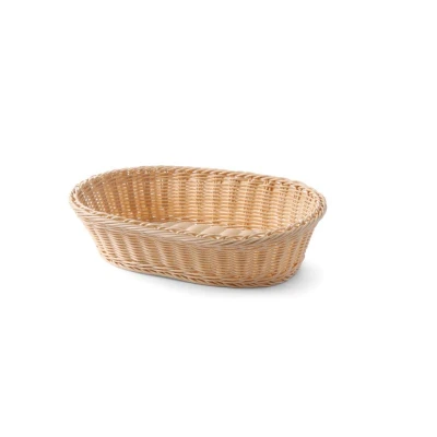 Abbildung von HENDI Brotkorb 38 x 27 9 cm oval PP Kunststoff Edelstahlrahmen verstärkt spülmaschinengeeignet