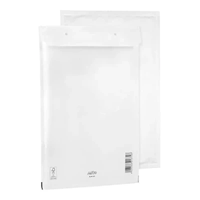 Abbildung von 100 Luftpolsterumschläge Polsterumschlag Versandtaschen Bantex G7 (250 x 350 mm) 17/G, Weiß, mit Selbstklebeverschluss