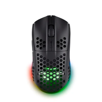 Abbildung von Trust Gaming GXT 929 Helox Kabellose Maus, Ultraleichte Maus 75g, 80h Dauerbetrieb, 2,4 GHz Mikro USB Empfänger, Einstellbare DPI (800 4800), 6 Programmierbare Tasten, PC MMO Schwarz