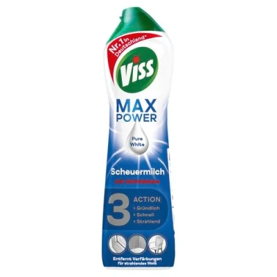 Abbildung von Viss Cleanboost Scheuermilch mit Aktivbleiche effektives Reinigungsmittel 100% kraftvoll gegen Fett und Schmutz natürlichen Reinigungspartikeln 500 ml