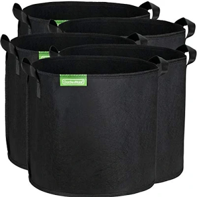 Abbildung von GardenMate 5X 30L Pflanzsack aus Vliesstoff Ø35.6cm Höhe 30.5cm Blackline