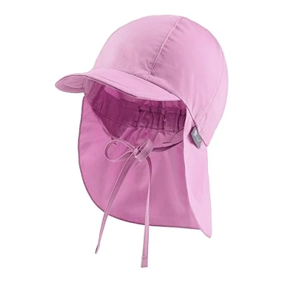 Abbildung von Sterntaler Schirmmütze mit Nackenschutz aus Bio Popeline Mädchen Nackenschutz+Ohrenklappen schützt den Kopf vor der Sonne Sonnenkappe Kinder UV 50+ Bindeband blütenrosa, 57