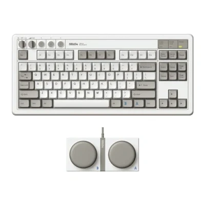 Abbildung von 8Bitdo Retro Mechanical Keyboard, Bluetooth/2.4G/USB C Hot Swappable Gaming Keyboard with 87 Keys, Dual Super Programmable Buttons for Windows and Android M Edition QWERTY English
