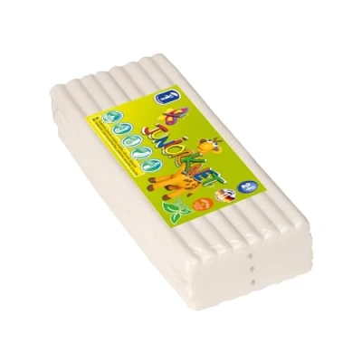 Abbildung von Feuchtmann JUNiORKNET Jumbo Pack in Weiß 500g weiche Kinderknete im Vorteilspack vegane glutenfreie Spielknete Nicht trocknende Knete ungiftige Modelliermasse ab 2 Jahren