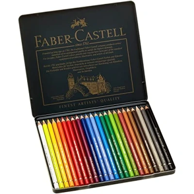Abbildung von FABER CASTELL 110024 Künstlerfarbstift, 24 Polychromos Metalletui