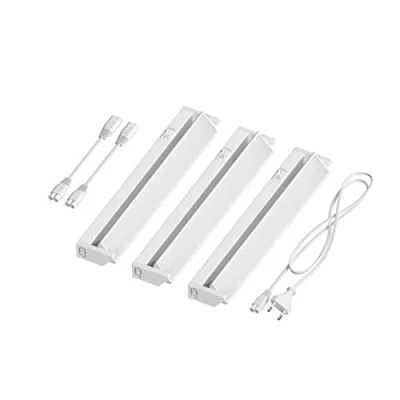 Abbildung von ledscom.de LED Unterbau Leuchte LIWO 35cm, schwenkbar, je 476lm, warmweiß 3er Set