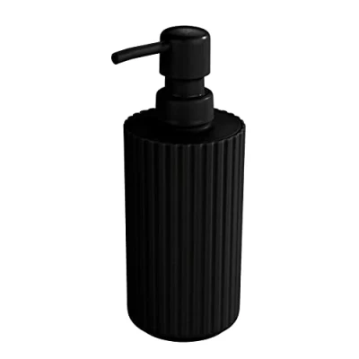 Abbildung von Allstar Seifenspender Minas, nachfüllbarer Spender für bis zu 280 ml Flüssigseife aus Kunststoff, Ø 7 x 18 cm, Schwarz