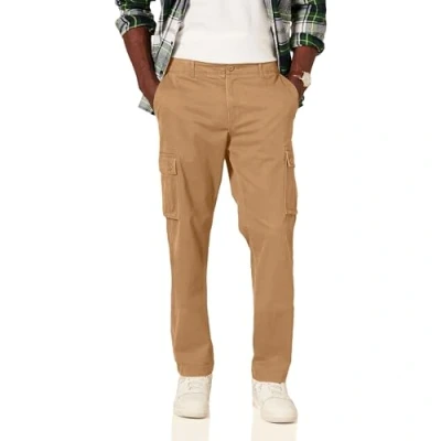 Abbildung von Amazon Essentials Herren Gerade geschnittene Stretch Cargohose (erhältlich in Big &amp; Tall), Dunkles Khakibraun, 36W / 34L