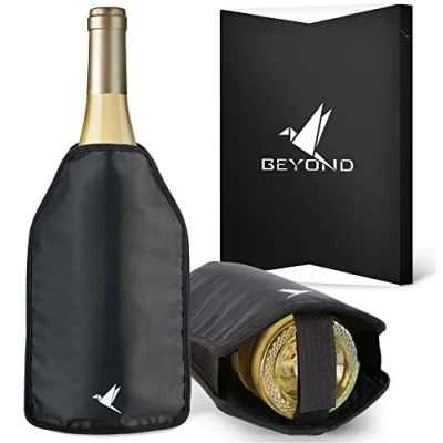 Abbildung von Beyond Weinkühler Manschette Kühlmanschette für Wein &amp; Sekt Flaschenkühler unterwegs Weinmanschette, Weinflaschenkühler (1x Manschette)