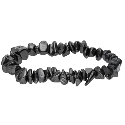Abbildung von Lebensquelle Plus Hämatit Splitterarmband Handgefertigtes Elastisches Stretch Splitter Armband Echter natürlicher Edelstein (Hämatit)