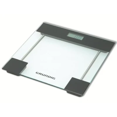 Abbildung von Grundig Digitale Badezimmerwaage Personenwaage Gehärtetes Glas Max. 180 kg Kilos, Pounds, Stones Inkl. 2x AAA