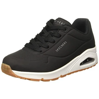 Abbildung von Skechers Damen Uno Stand On Air Sneakers, Black Durabuck, 38 EU