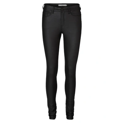 Abbildung von Vero Moda Vmseven Smooth Coated Pants Stoffhose, Damen, Größe: XXLx32, Black