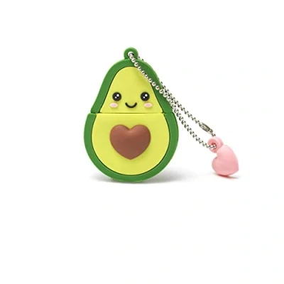 Abbildung von Legami USB Stick 3.0, 32 GB, ultraschnell, Gehäuse aus weichem PVC, 4 x 4,8 cm, Avocado Motiv