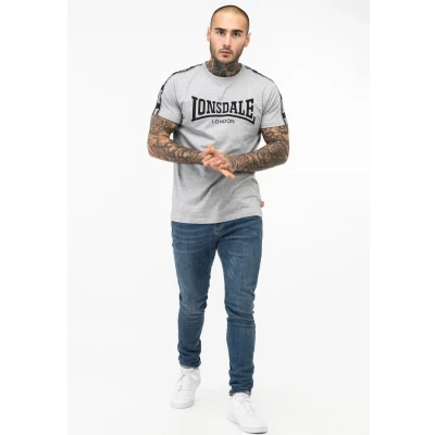 Abbildung von Lonsdale Herren VEMENTRY T Shrit, Marl Grey/Black/White, XL