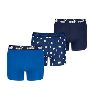 Abbildung von PUMA Boy&#039;s Elements Boxer, Blue Combo, 134/140 (3er Pack)
