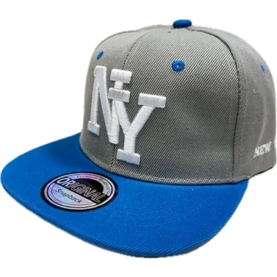 Abbildung von J26 Kids Kinder Snapback USA Cap Teenie Kappe Basecap Mütze Trucker Cappy Sport NY (Türkis Grau)