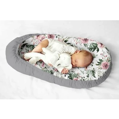 Abbildung von Multifunktionale Kuschelnest Babynest Kokon für Babys und Säuglinge, Nestchen, Reisebett, 100% Baumwolle, antiallergisch, farblich sortiert