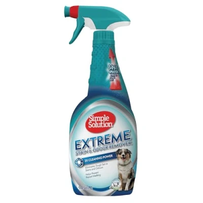 Abbildung von Simple Solution Extreme Pet Flecken und Geruchsentferner Enzymatischer Reiniger mit 3X Pro Bakterien Reinigungskraft 945ml
