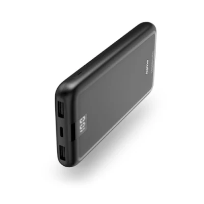 Abbildung von Hama Powerbank Performance 10 10000mAh (externer Akku mit 1x USB C + 2x A, Power Pack zertifiziert, Akkupack Handy Zubehör, Tablet, Bluetooth Box etc., tragbares Ladegerät klein) anthrazit