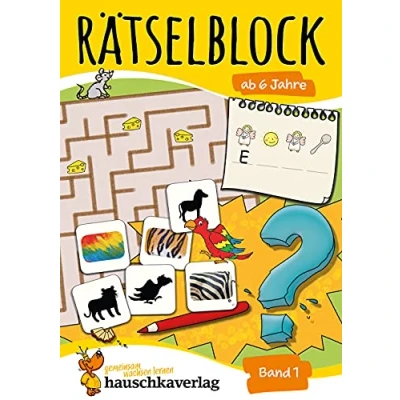 Abbildung von Rätselblock ab 6 Jahre Band 1: Bunter Rätselspaß für Kinder Labyrinth, Sudoku, Bilderrätsel, knobeln und logisches Denken fördern (Rätselbücher, 631)