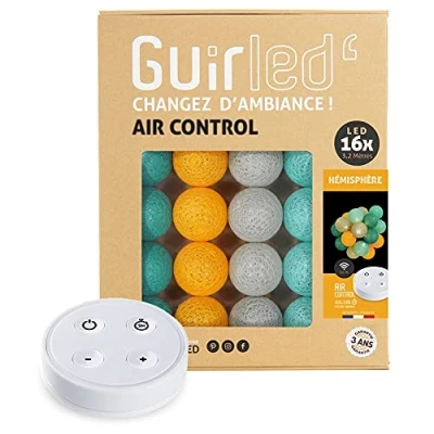 Abbildung von GuirLED LED Baumwollkugeln Lichterkette USB Drahtlose Fernbedienung Baby Nachtlicht 2h Dual 2A Netzteil enthalten 4 Intensitäten 16 Kugeln 1.6m Halbkugel