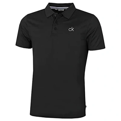 Abbildung von Calvin Klein Herren Zentral Eco Leichte Golf Polo Hemd Schwarz L