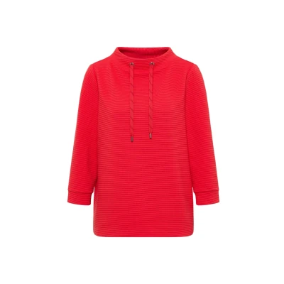 Abbildung von Cecil Ottoman Langarmshirt, Damen, Größe: Small, Rot