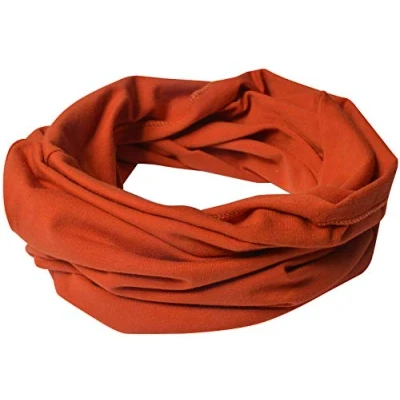 Abbildung von Miobo Kinder Baumwolle Loopschal Schlauchschal Rundschal Halstuch Orange L