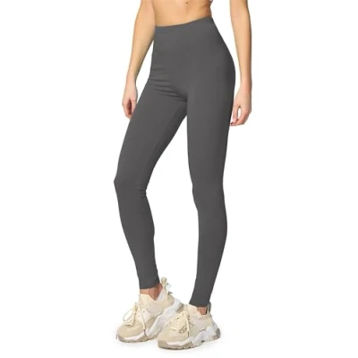Abbildung von Merry Style Leggings Damen Baumwolle für das ganze Jahr Bequeme Blickdicht Ideal Yoga Sport Gym und Freizeit MS10 198 (Graphite, M)