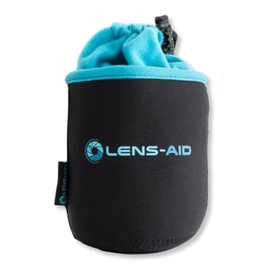 Abbildung von LENS AID Neopren Objektivbeutel mit Fleece Fütterung als Set oder einzeln Objektivtasche BZW. Köcher Schutz für Objektiv, Blitz, Monitor, Kamera Zubehör XXS