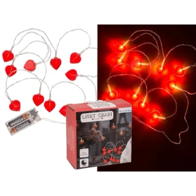 Abbildung von Out of the blue Lichterkette Herz mit 10 LED, 6/18 Std Timer, 165 cm, für 2 Mignon Batterien (AA) in Kunststoff Box